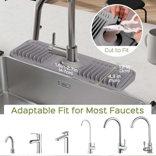 15 Inch Silicone Faucet Mat for Kitchen Sink Splash Guard – 2025