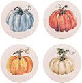 Bico Pumpkin Feast Salad Plates Set of 4, 8.75 Inch Ceramic Dessert