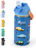 Kids Water Bottle 14oz, Insulated Toddler Water Bottle Stainless Steel