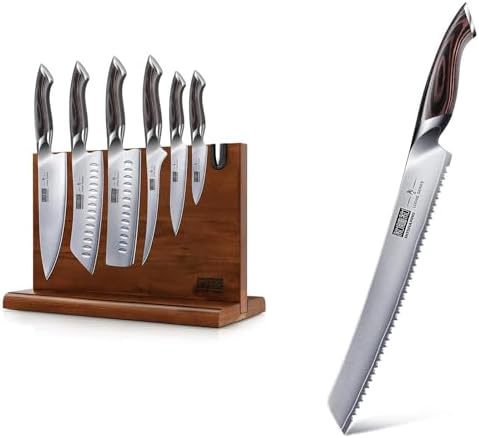HOSHANHO 7-Piece Kitchen Knife Set, High Carbon Stainless Steel