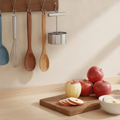 Stainless Steel Apple Corer, Single-Press Fruit Slicer for Uniform
