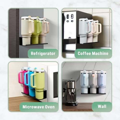 POLRAI 2 Pack Magnetic Stanley Cup Holder for Fridge, Water Bottle