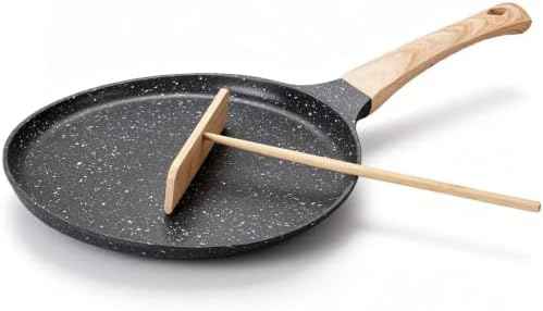 10-Inch Nonstick Griddle Pan, Premium Granite Coating Flat Skillet for