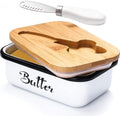 AISBUGUR Metal Butter Dish with Lid & Silicone Seal for Countertop