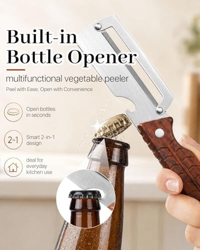 2 PCS Multifunctional Vegetable Peeler for Kitchen, 3-In-1 Stainless