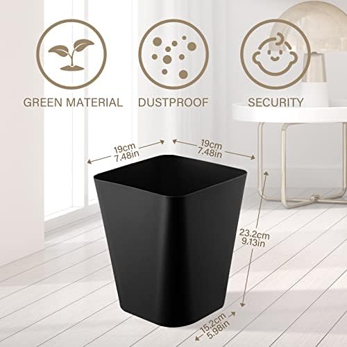 Hoolerry 9-Piece Trash Can Set, 2 Gallon, Black