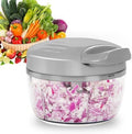 Manual Food Processor Vegetable Chopper 2.3 Cup Small Mini Hand Pull