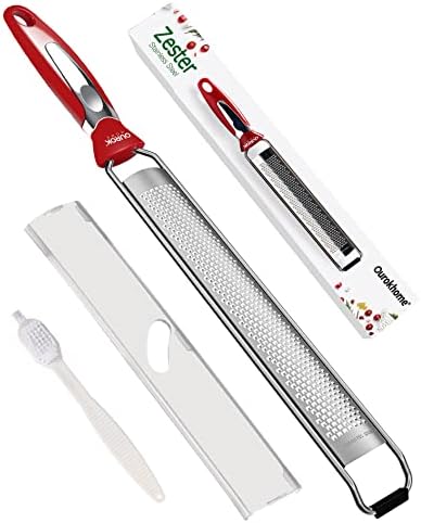 Ourokhome Kitchen Lemon Zester, Stainless Steel Hand Held Parmesan