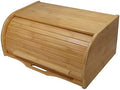 Large bread box bread basket wooden box storage boxes kitchen counter organizer, roll top breadbox. bread boxes for kitchen countertop. Bamboo wooden boxes. (Natural)