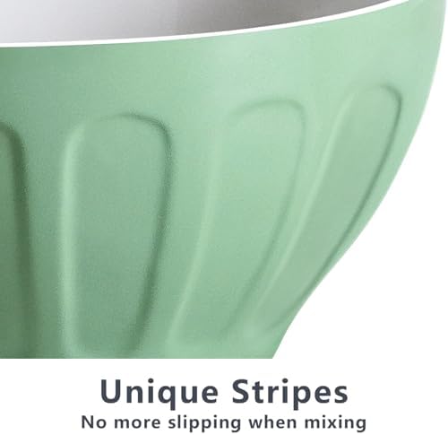 Lareina Ceramic Mixing Bowls Set of 3, Large Nesting Bowls for
