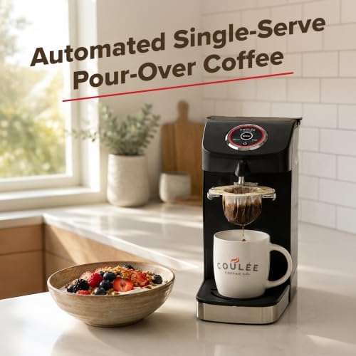 Swirl Single Serve Pour Over Coffee Maker, Black