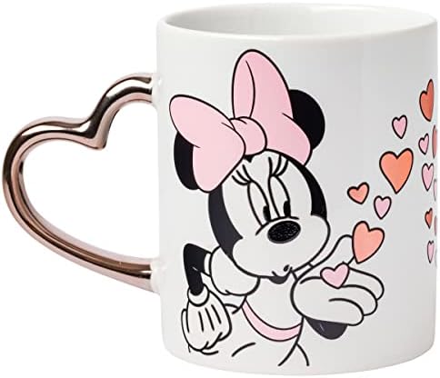 Silver Buffalo Disney Minnie and Mickey Kiss, 2 Pack Ceramic Mug Set