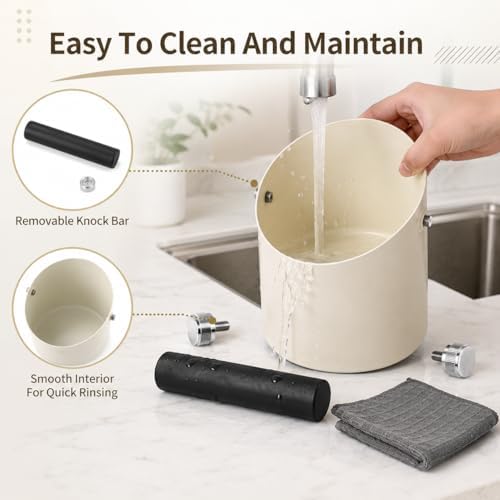 Espresso Knock Box Large Capacity - 15 Pucks Coffee Knock Box with