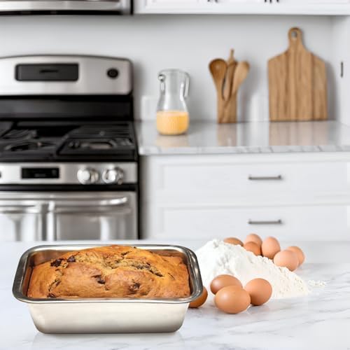 Lindy's Stainless Steel Loaf Pan for Baking Bread, Meatloaf, Cakes