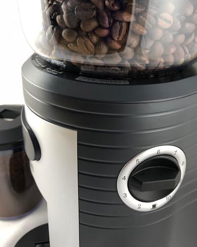 Espressione Conical Burr Coffee Grinder, Black/Silver, 8.5-Oz.