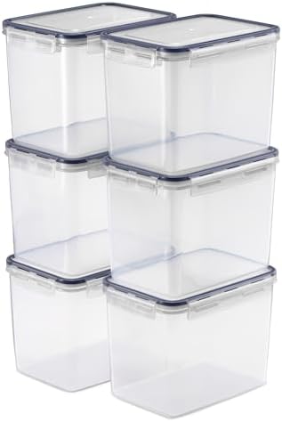 Sorbus Air Tight Pantry Storage Containers, with Lids (6 Pack)
