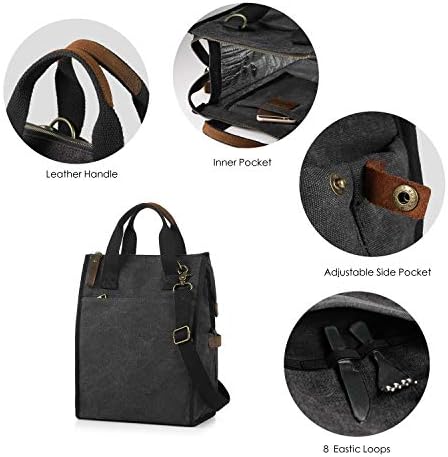 SMRITI Insulated Canvas Lunch Bag for Women/Men-9.6 L Reusable