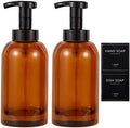 Foaming Hand Soap Dispenser Glass Jar Foam Dish Soap Dispenser for