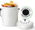 Plexon 1.5 Gallon White Countertop Compost Bin