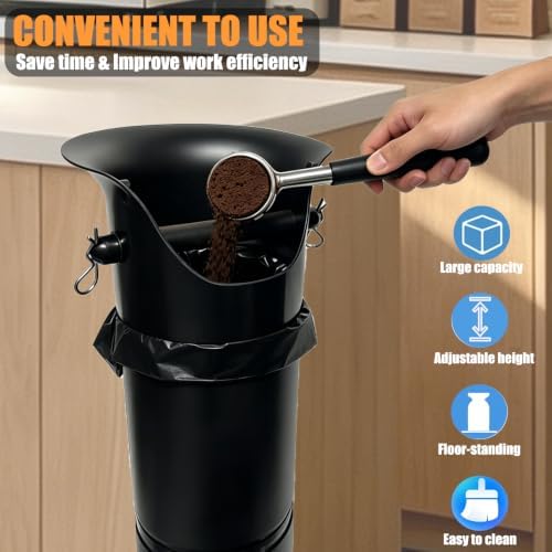 Espresso Knock Box for Coffee Grounds, Commercial Coffee Knock Box