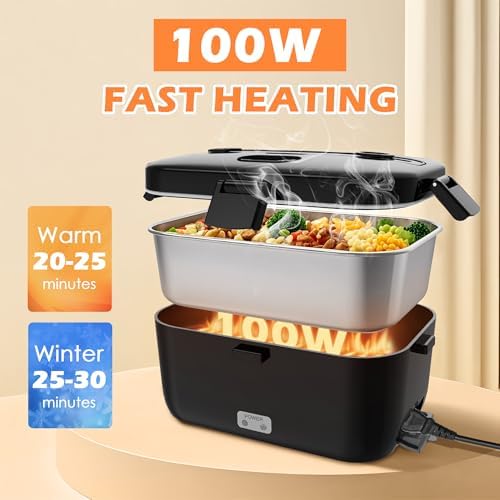 COZYEXPERT Electric-Lunch-Box-Heated-Food-Warmer 100W Heating Box for