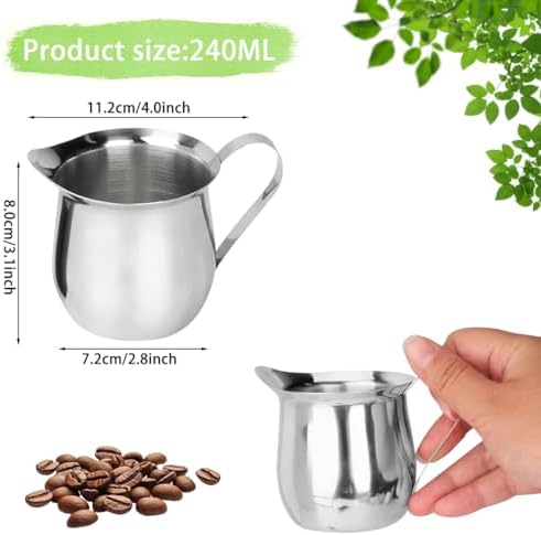 Rolin Roly 7.5 oz Milk Frothing Pitcher Stainless Steel Small