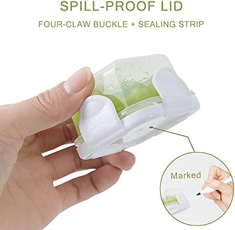LELE LIFE 6Pcs Mini Food Storage Containers, Leakproof Lids, Condiment