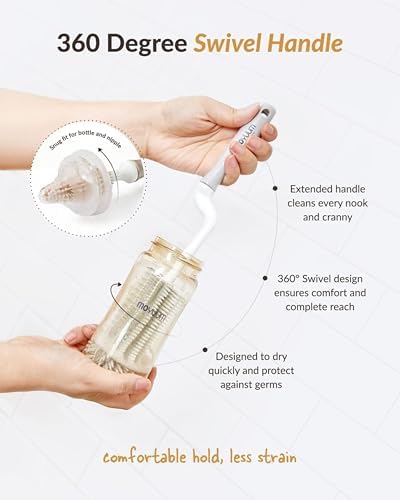 Moyuum Silicone Baby Bottle and Nipple Brush Set | Made in Korea