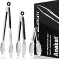 Anaeat Stainless Steel Locking Tongs, Set of 3