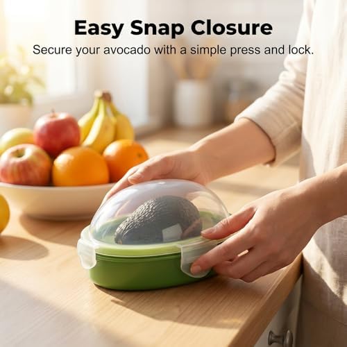 Avocados Saver Keeper Container for Fridge, Reusable Avocado Holder to
