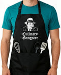 Funny Aprons for Men, Black Kitchen Adjustable Apron Father's Day