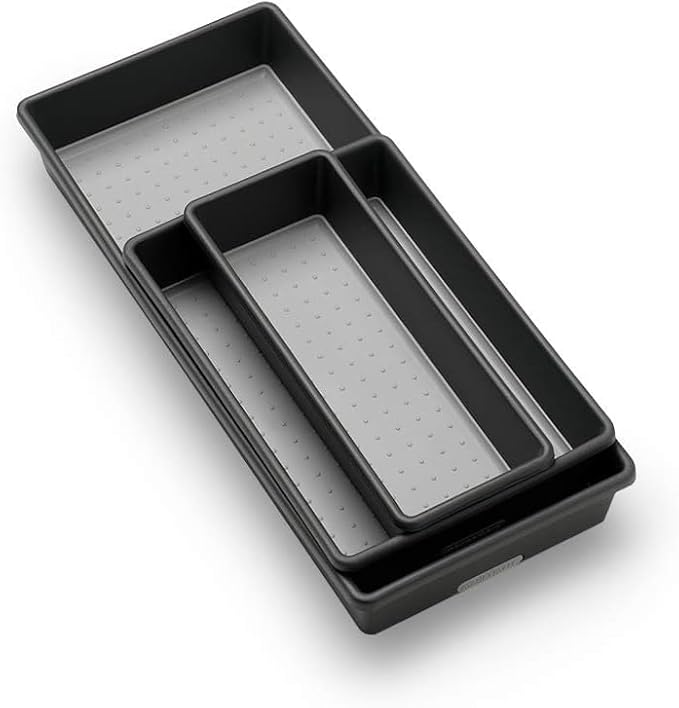madesmart 3 Bin Drawer Organizer Set, Office & Bathroom, Organizer - Image 3