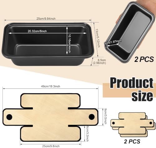 4 Pcs Loaf Pan with Liners Set 8 x 4 Inch Non-stick Bread Pan