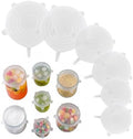 Small Silicone Stretch Lids, 6 Pack, Transparent