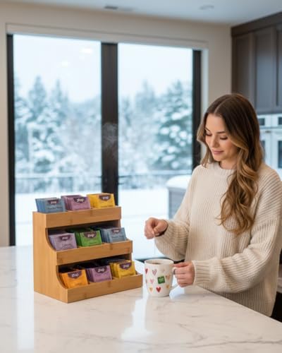 Theodore Tea Bag Organizer – Wooden Tea Organizer and Storage for