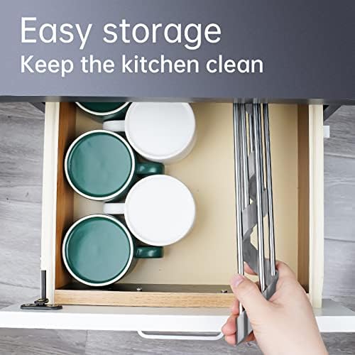 Tomorotec Triangle Roll-Up Dish Drying Rack, Gray