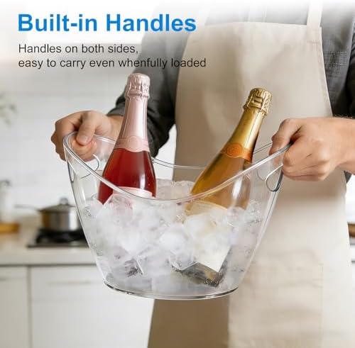 3.5L Ice Bucket for Parties 2 Pcs (in 1 Package), Portable Drink