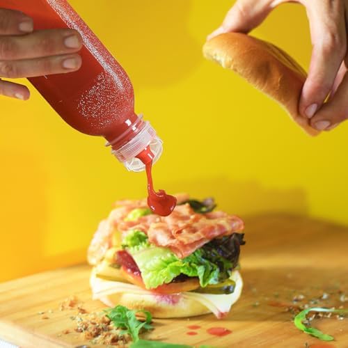 WAYDA Condiment Squeeze Bottles,6 Pack Squeeze Bottles for Sauces