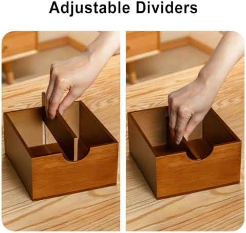 Acacia Wood Tea Bag Organizer with Drawer,Tea Organizers and Storage