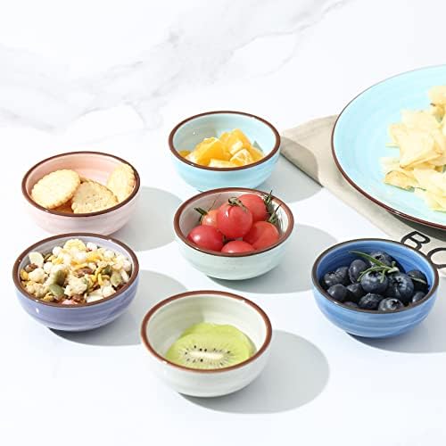 KitchenTour 2.7 Oz Soy Sauce Dishes Dipping Bowls Set, Porcelain Pinch