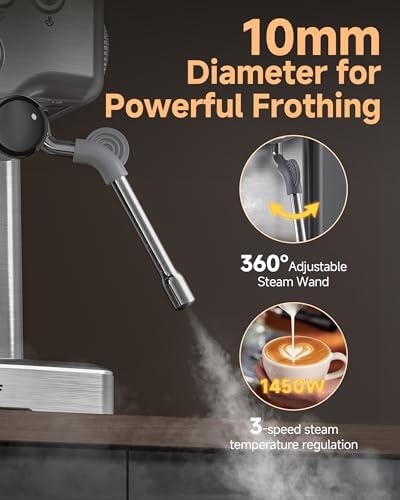 AMZCHEF Ultra Espresso Machine, 58mm, PID Temperature Control