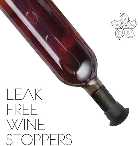 Silicone Wine Bottle Stopper Set – Funny Wine Caps, Spill-Proof &
