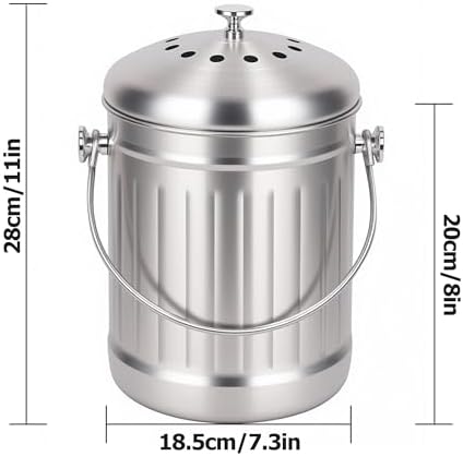 1.3 Gal Kitchen Countertop Compost Bin