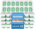 Ice Cube Trays with Lids for Freezer, 5 Pack Silicone Set, 70 Cubes