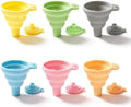 6PCS Food Grade Silicone Collapsible Kitchen Funnel Set