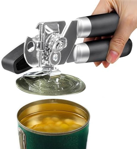 Heavy Duty Commercial Can Opener - Hand Crank for Large Cans, Magnetic