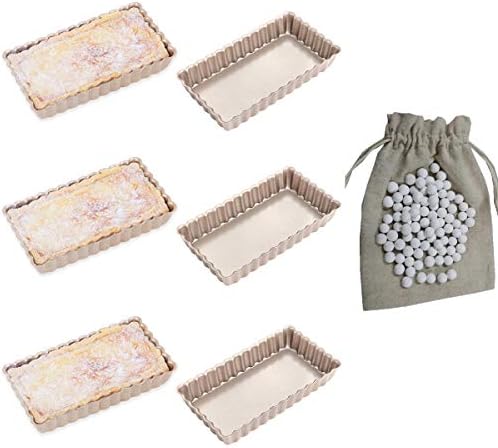 CANDeal 7pcs Tarts, Rectangular Quiches & Dessert Baking Set, 6x