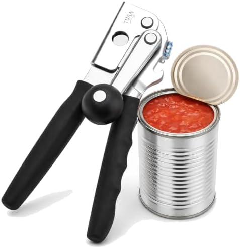 Heavy Duty Manual Can Opener for Seniors & Adults with Magnetic Lid