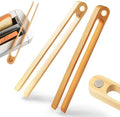 Magnetic Bamboo Toaster Tongs, Set of 2