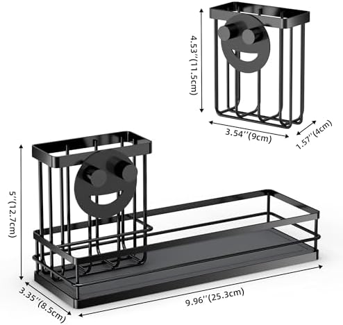 galasily Sink Caddy Organizer, Black